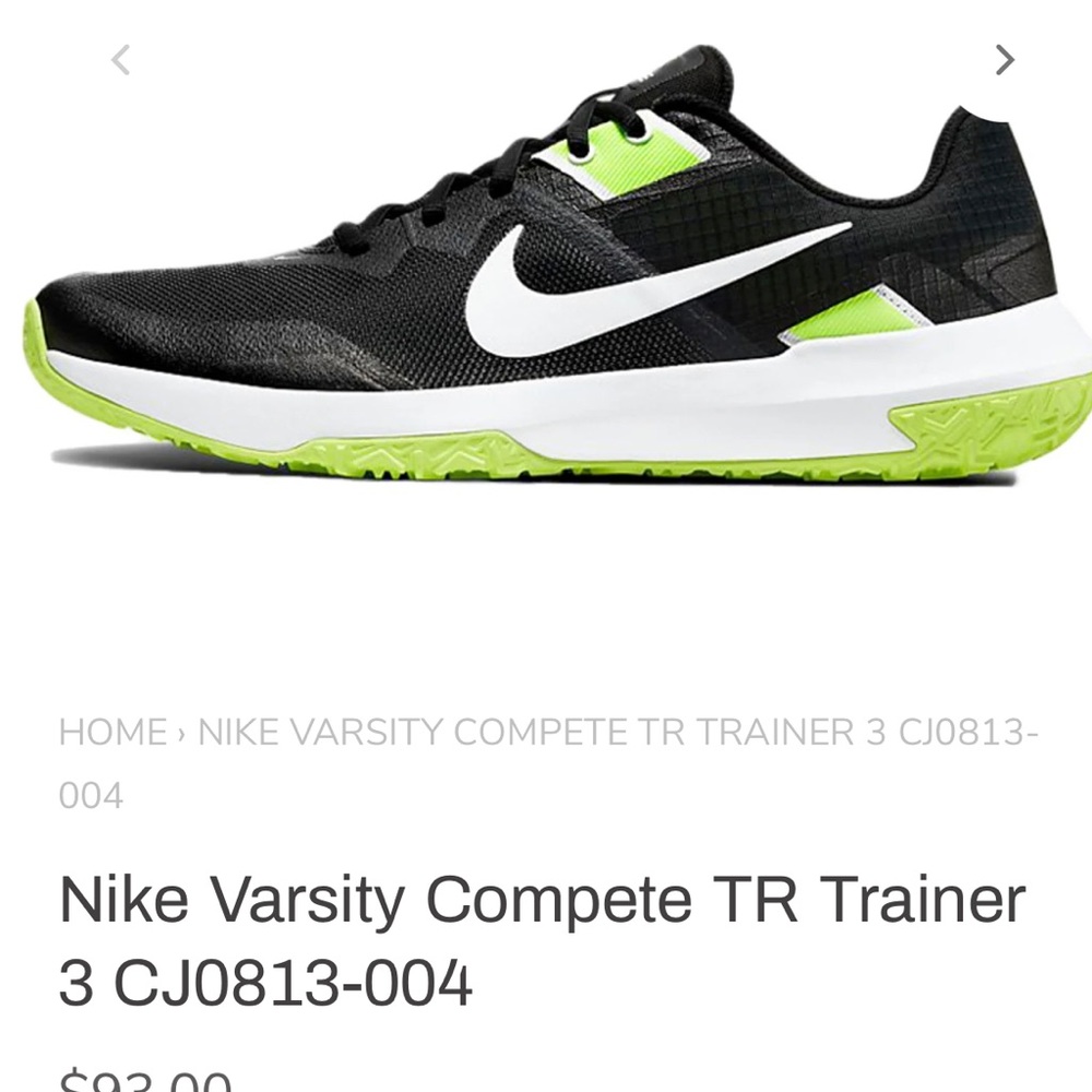 Nike Varsity Compete TR Trainer 3 CJ0813-004. Mens size 10.5